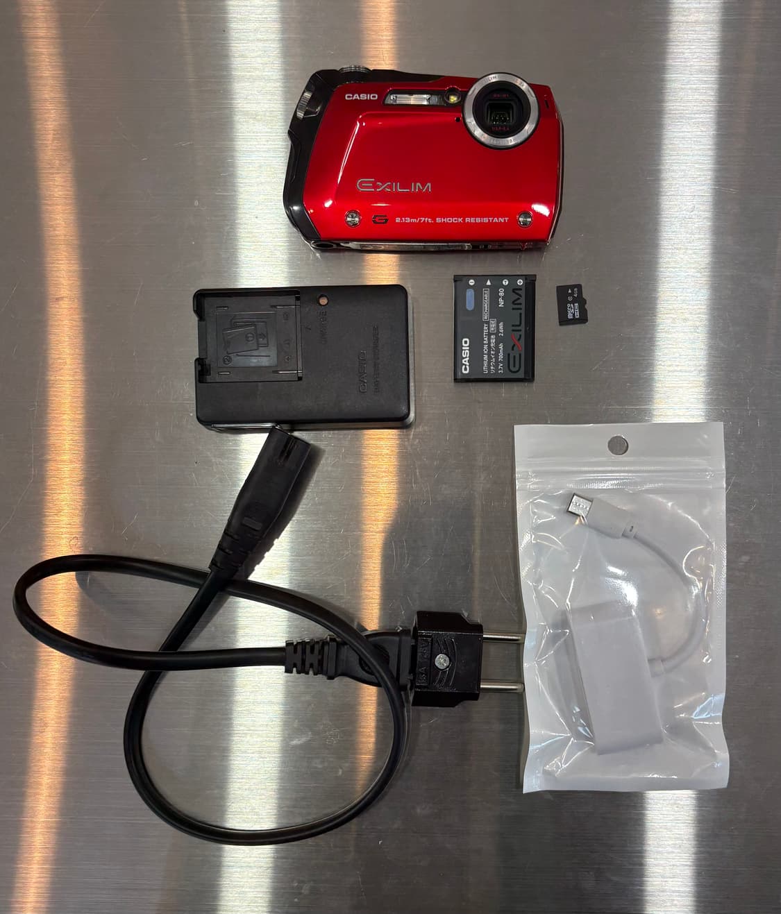 날짜표시)카시오 엑슬림 ex-g1 레드 빈티지디카 상품이미지2