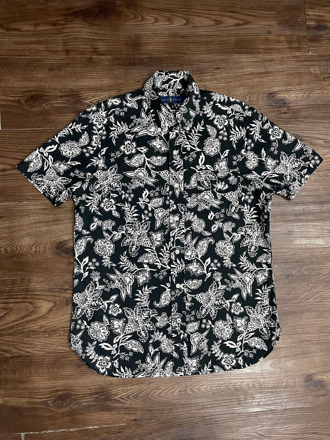 폴로 랄프로렌 하와이안 캠프 셔츠 블랙 상품이미지1