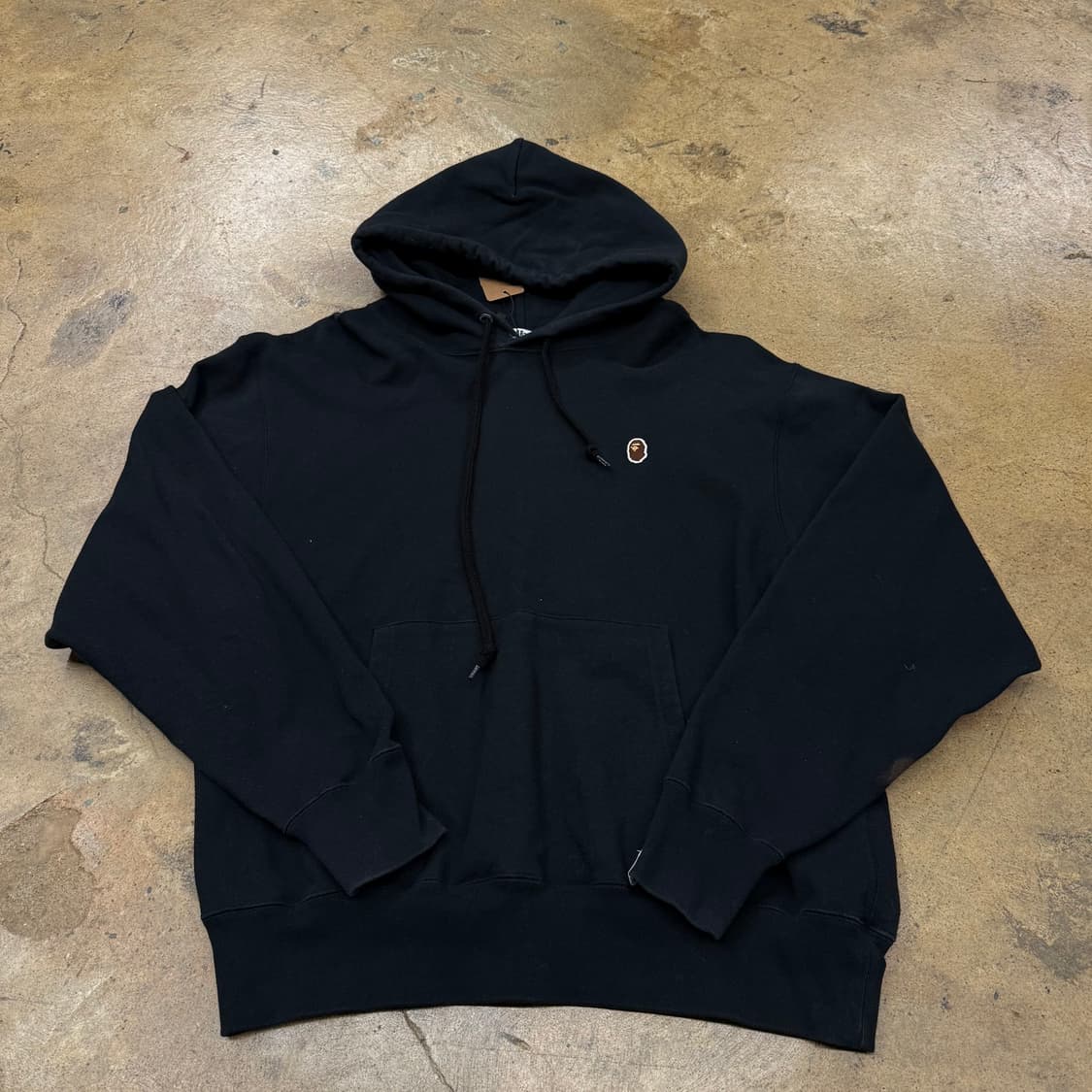 베이프 블랙 헤드 원 포인트 스몰로고 후드티 상품이미지2