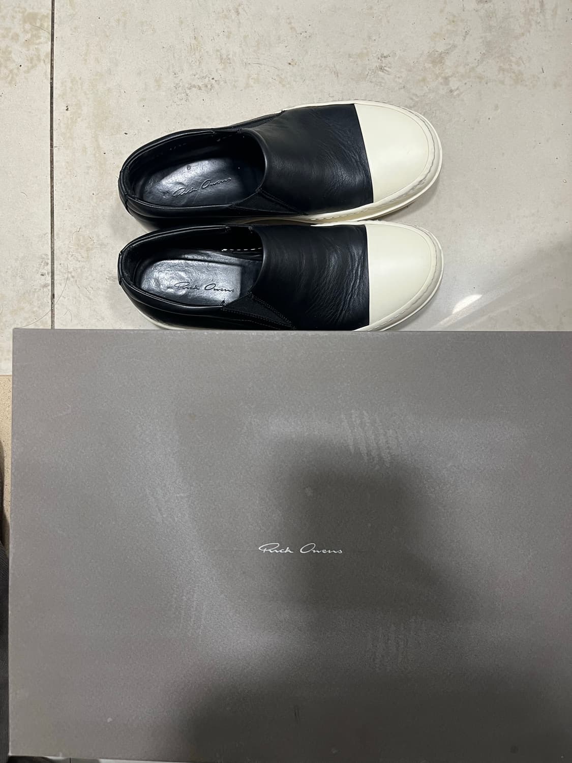 릭오웬스 레더 슬립온 265 상품이미지5