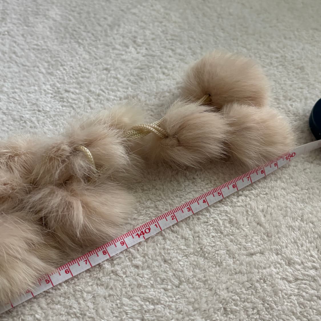 일본빈티지 히메갸루 모리걸 베이지 폼폼 목도리 상품이미지6