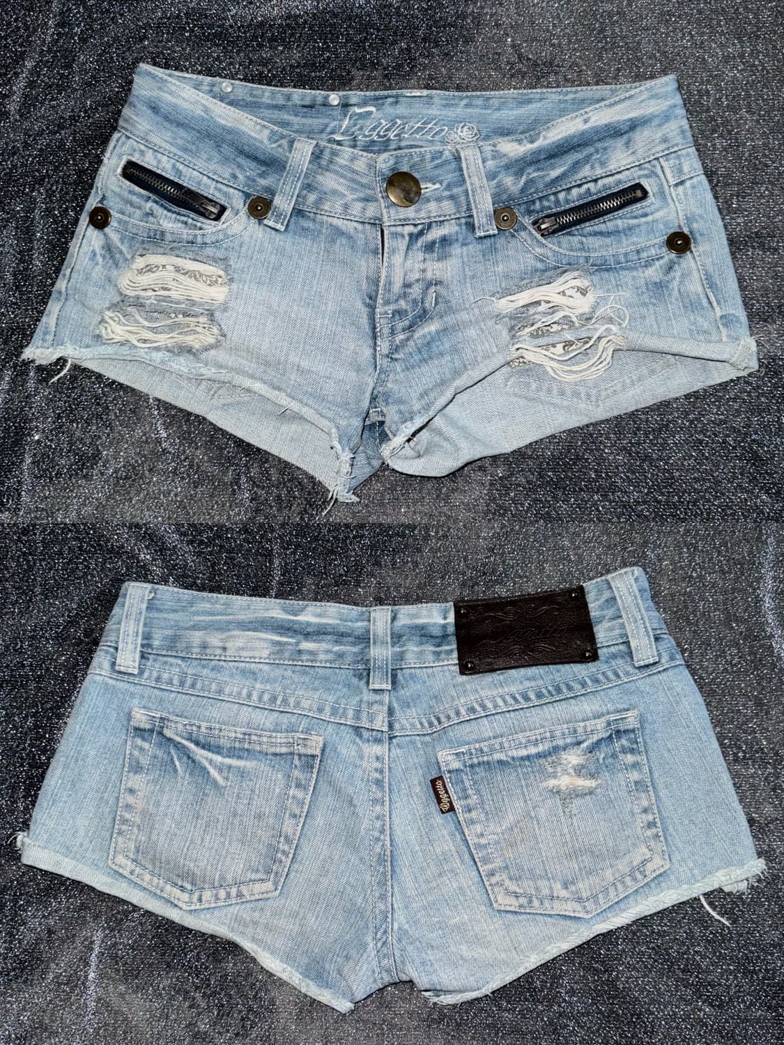 Y2k light wash denim shorts  상품이미지1
