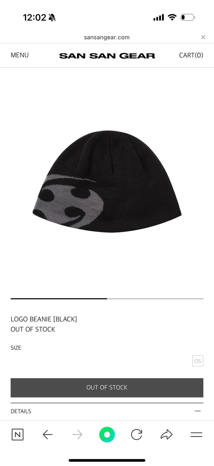 산산기어 24fw Logo Beanie 로고 비니 상품이미지1