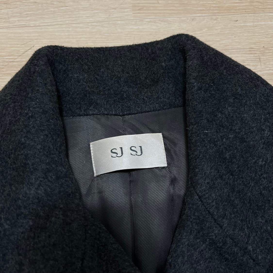 한섬 SJSJ 여성 양모 앙고라 더블 코트 [블랙] 76-90-155 상품이미지4