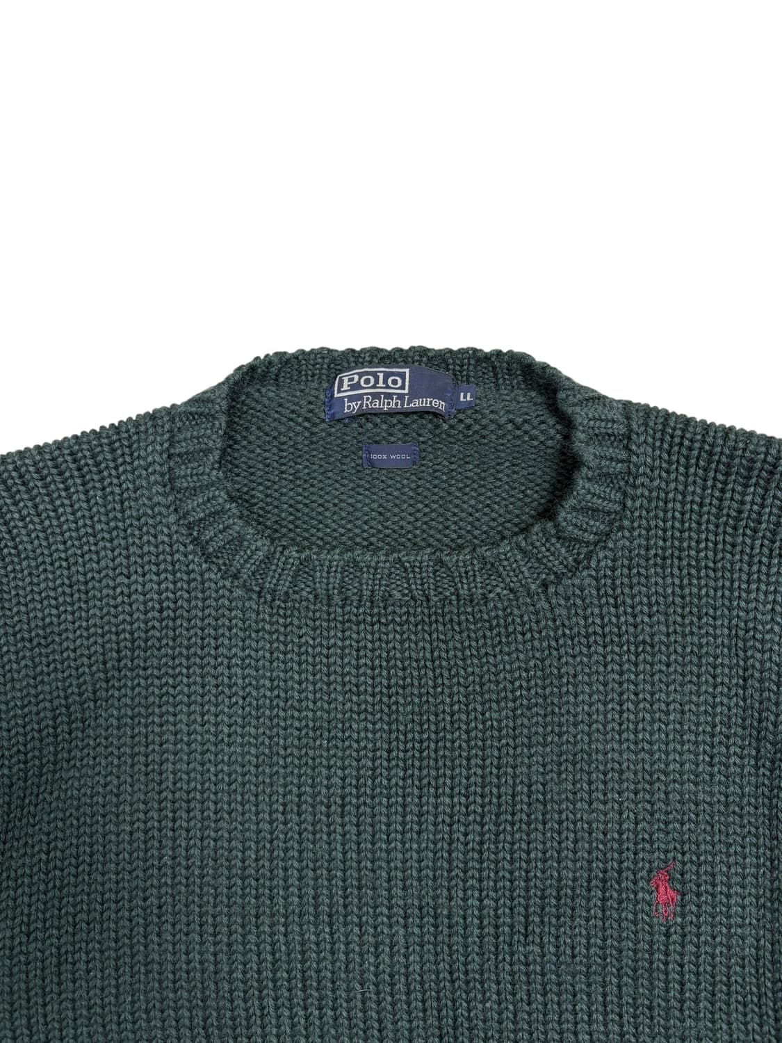 폴로 랄프로렌 코튼 니트 그린 XL 상품이미지5