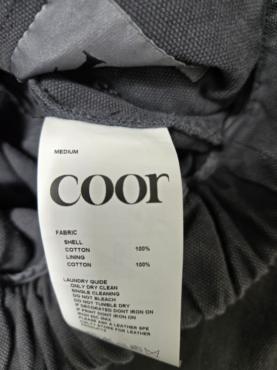 쿠어 오버 다잉 페이디드 워크 자켓 (워시드 차콜) M 블루종 점퍼 상품이미지5