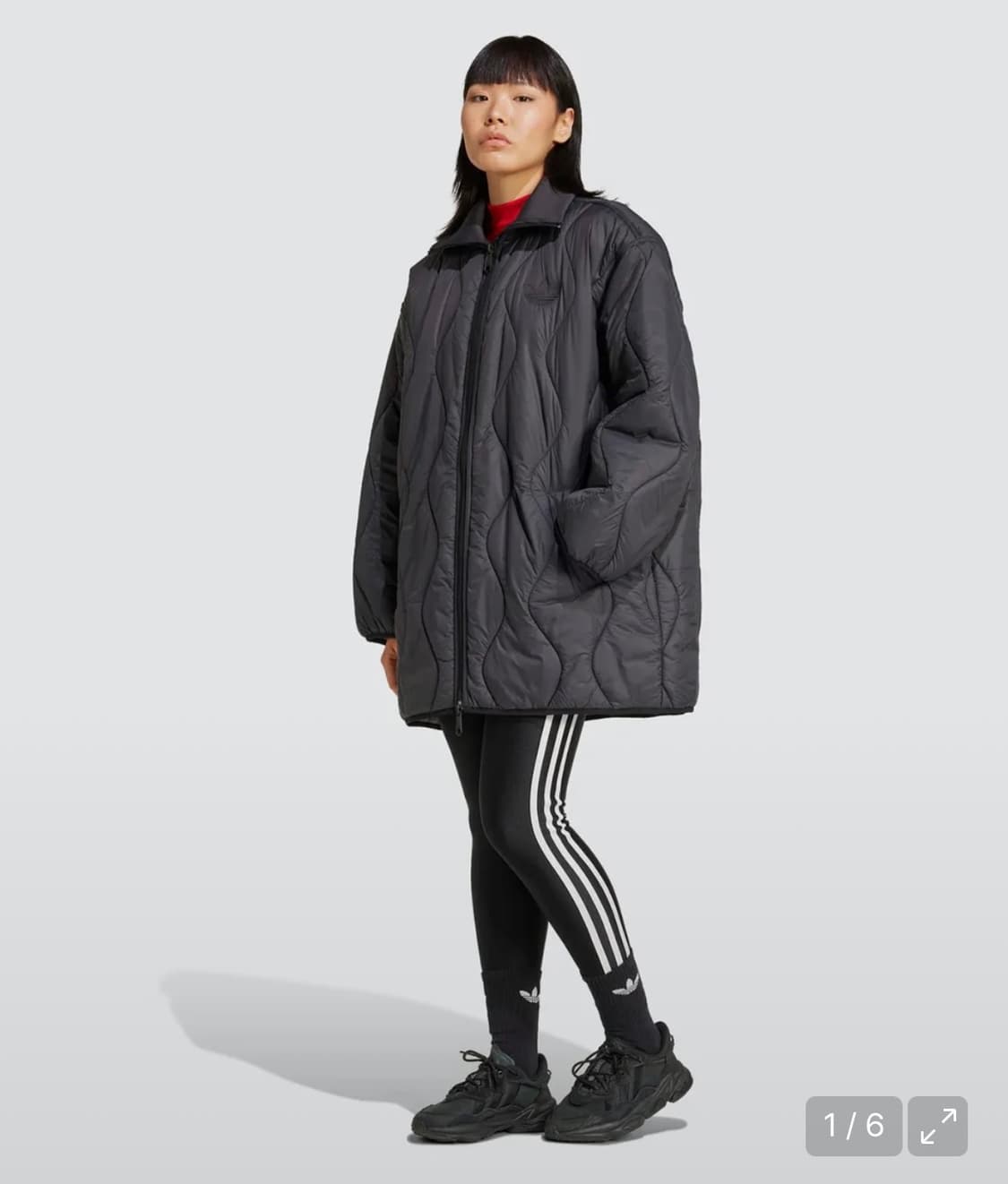 아디다스 퀼티드 미드 자켓 블랙 경량 아우터 s 상품이미지2