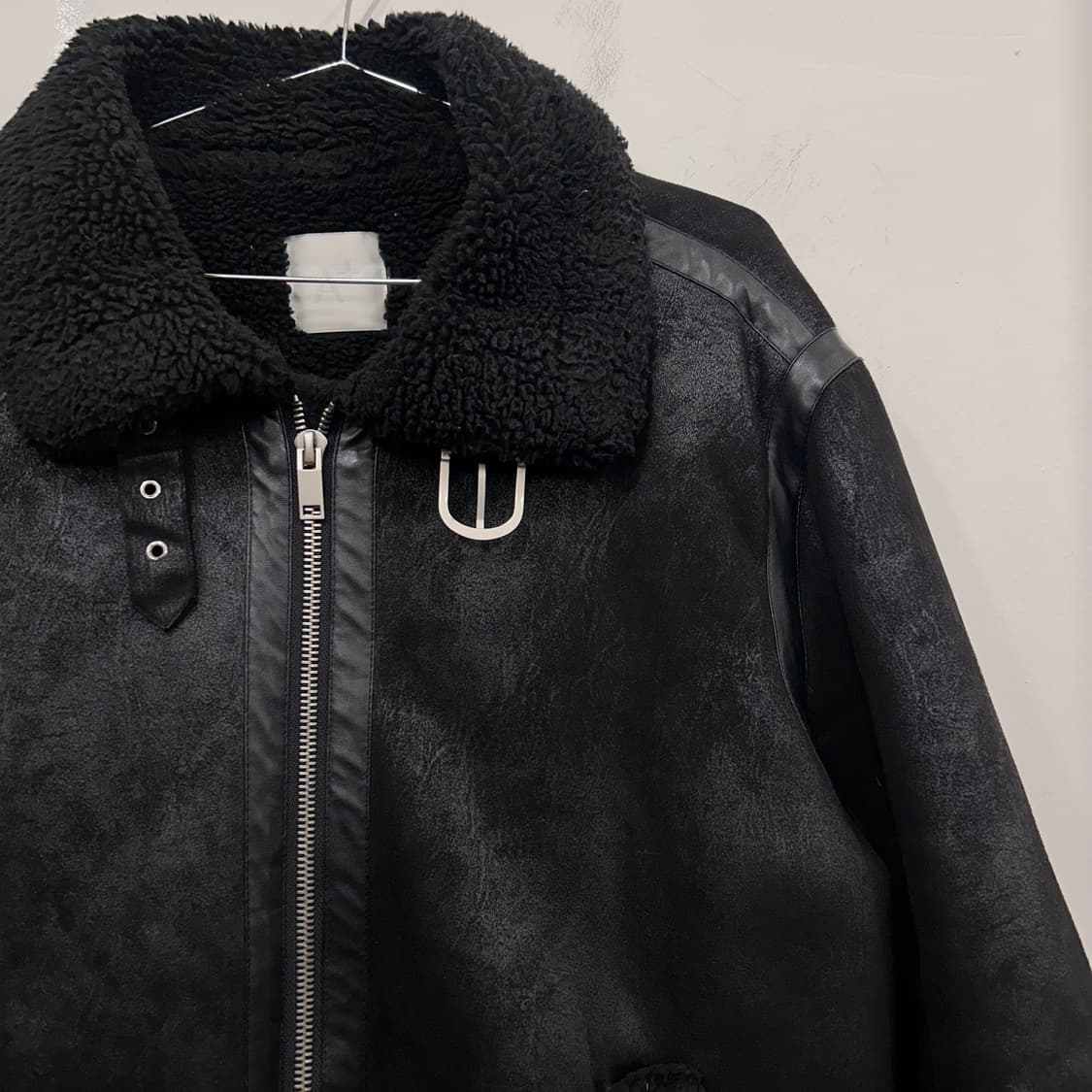 A+ 매트 스웨이드 양털 카라 무스탕 자켓 상품이미지1