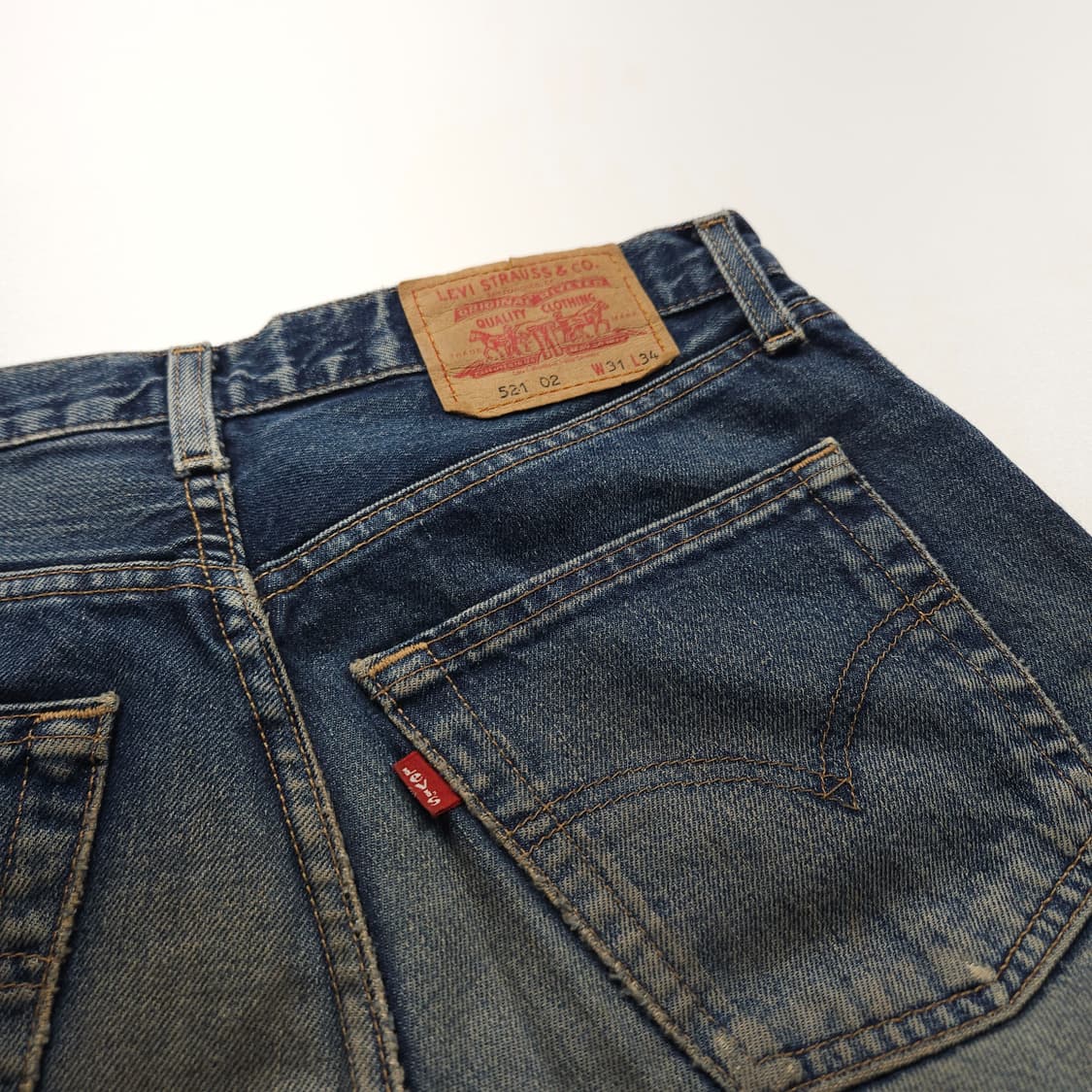 리바이스 521 USA 오리지날 워싱 데님 팬츠 (M) 상품이미지3