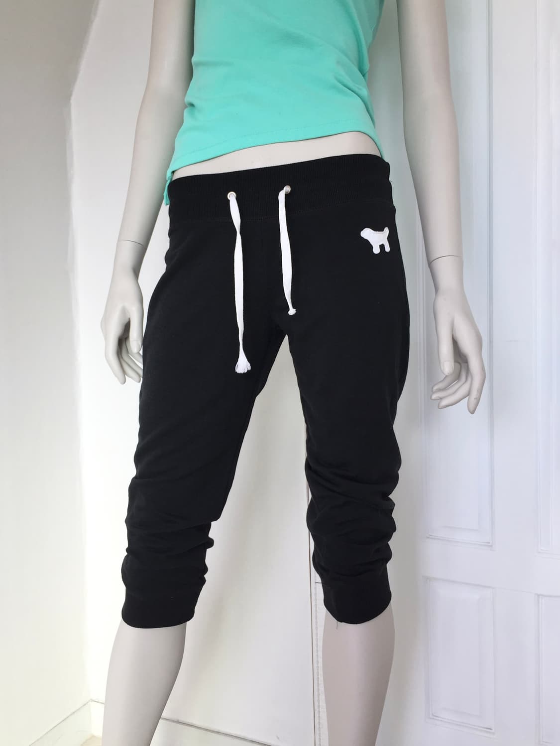 Black Joggers with Pink Lettering Patch 상품이미지2