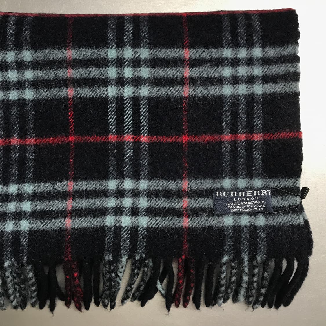 버버리 정품 램스울 머플러 네이비 상품이미지3