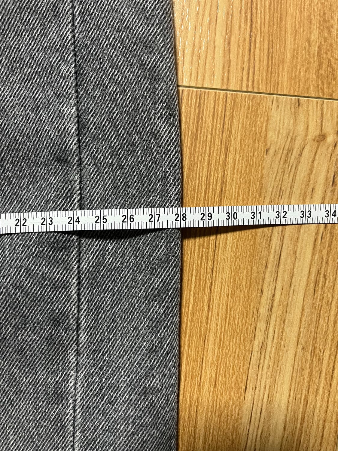 와이드 워싱 데님 팬츠 그레이 상품이미지5