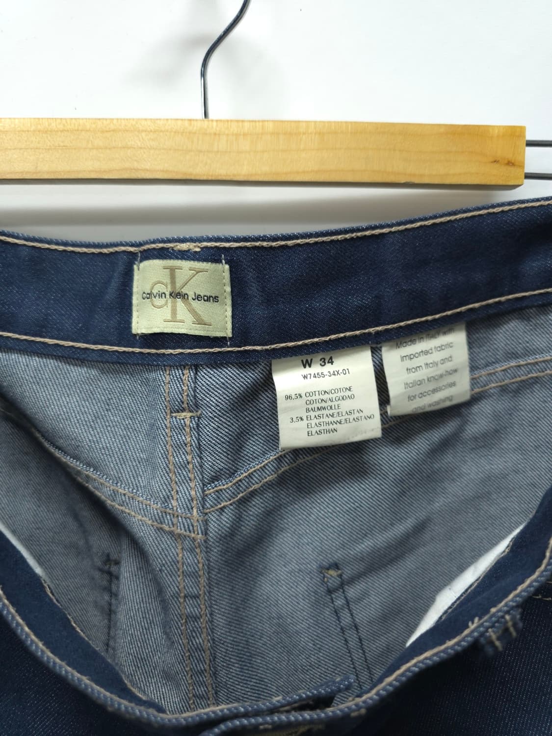CK 캘빈클라인 빈티지 다크인디고 스트레이트 데님 팬츠 (34사이즈) 상품이미지10