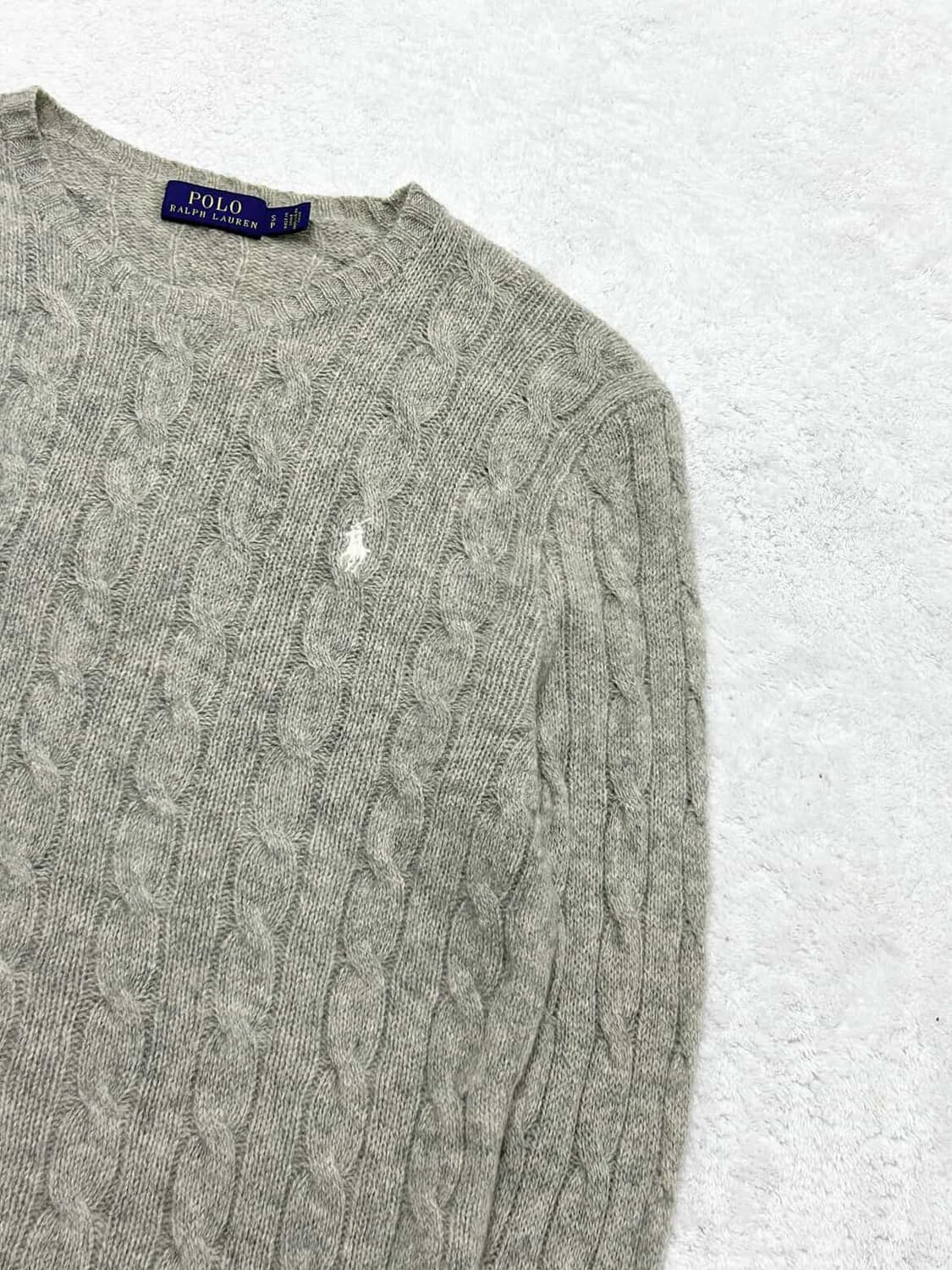 폴로 화이트포니 캐시혼방 케이블 니트 상품이미지6