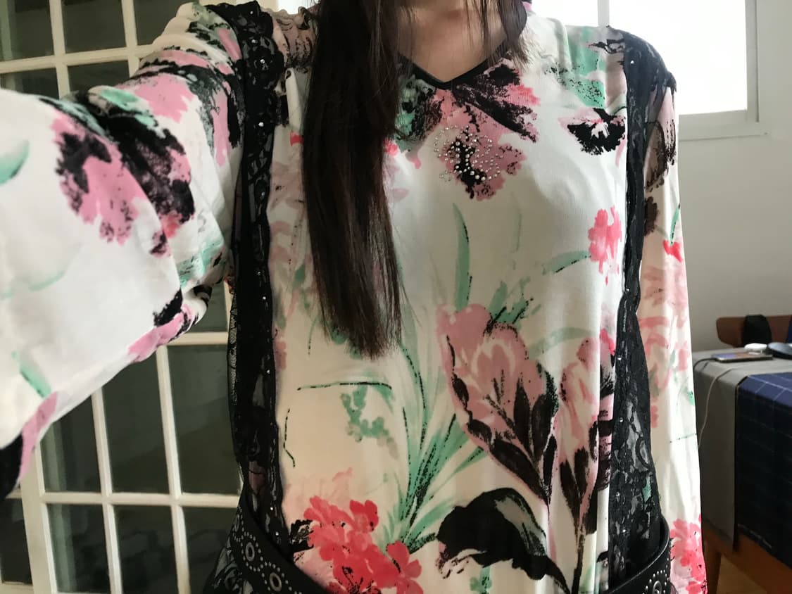 vintage pattern top 상품이미지1