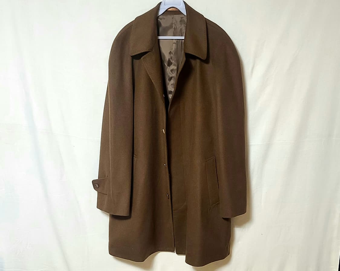 90's 캐시미어 울 혼방 나그랑 싱글 하프코트 상품이미지4