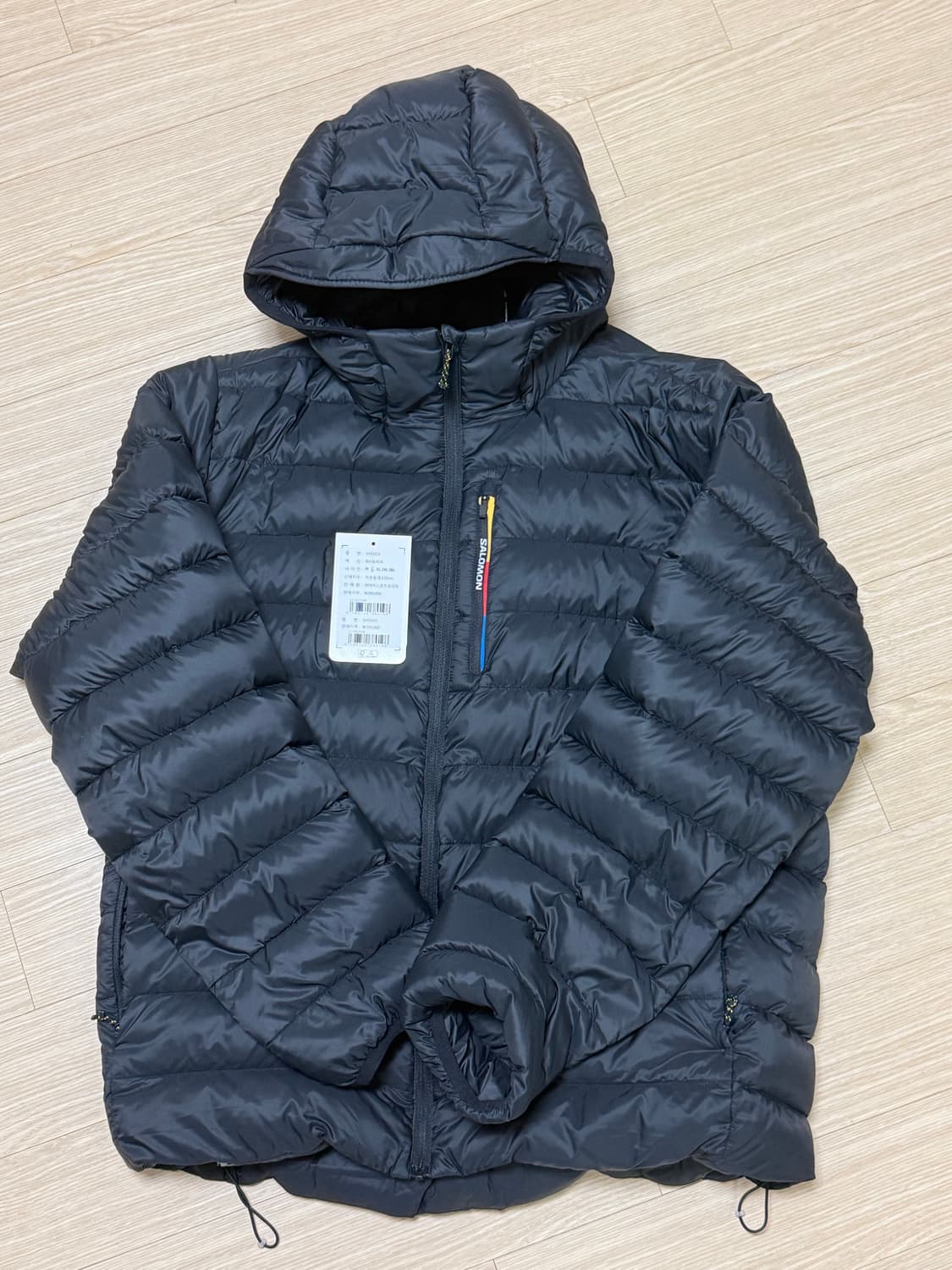 살로몬 엑스 퓨즈 후드 다운 자켓 블랙 살로몬 경량패딩 상품이미지1