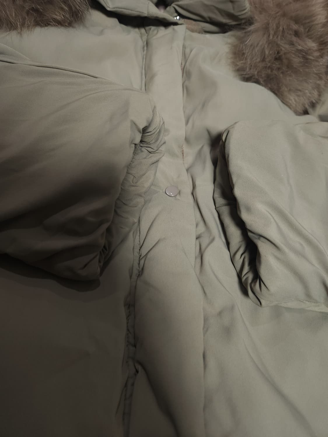 헤지스 거위털 롱 패딩 푸퍼코트, M 상품이미지4