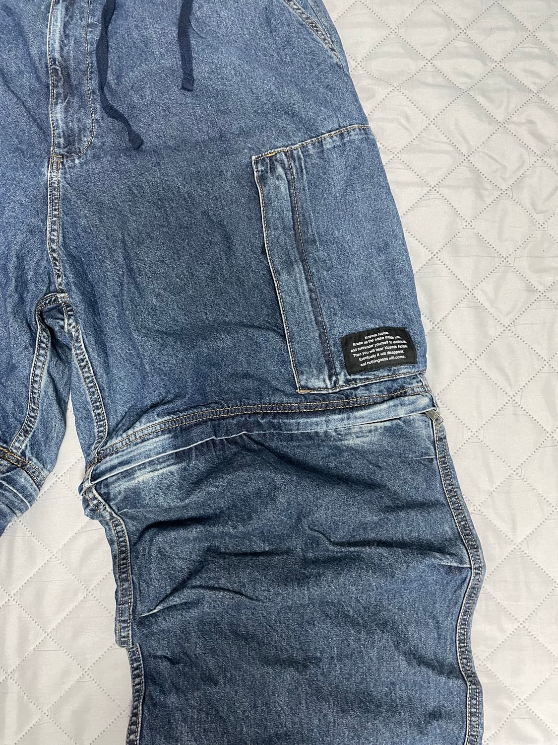 GU x 언더커버 데님 컨버타블 와이드 카고 팬츠 상품이미지3