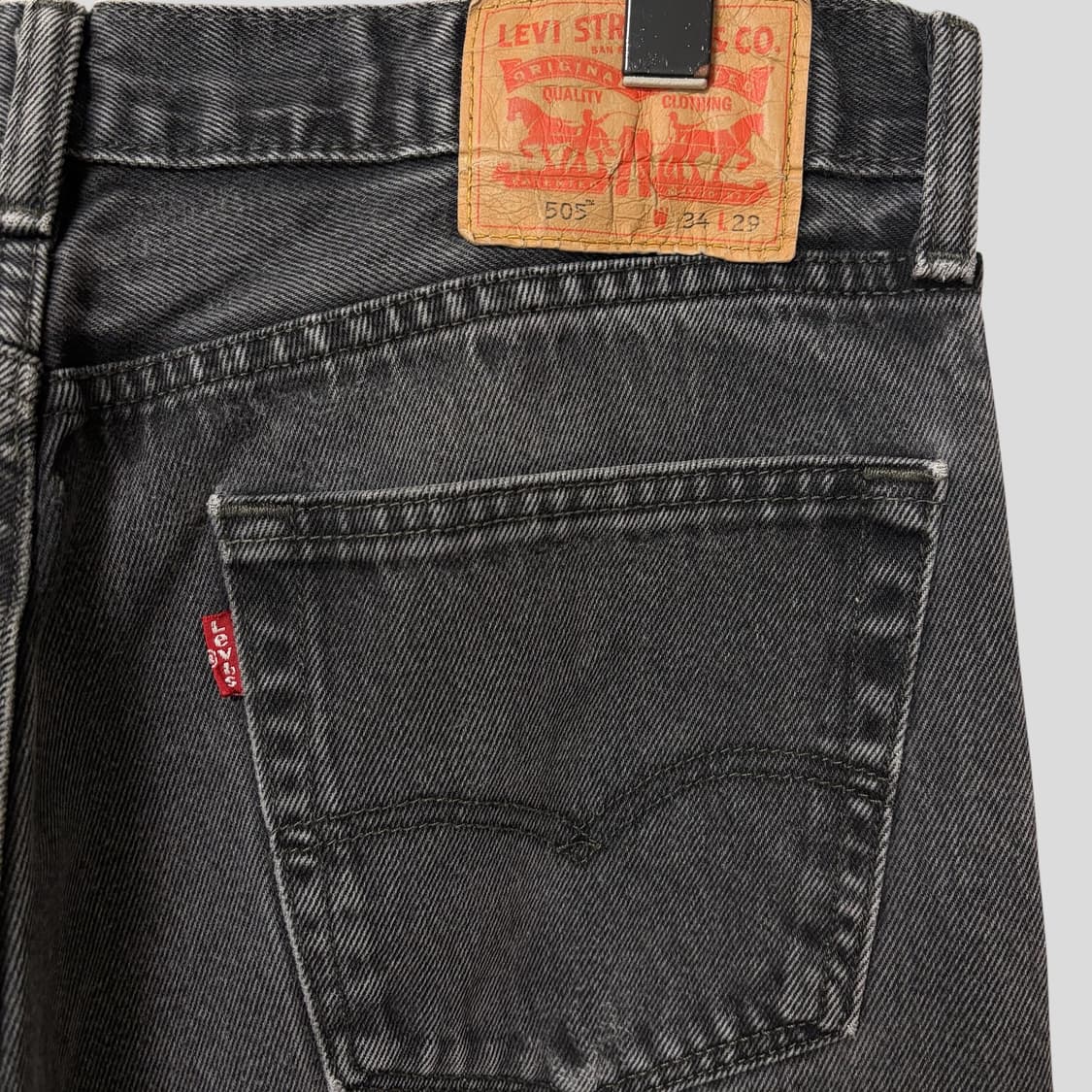(34)리바이스505 흑청 데님 청바지 상품이미지6