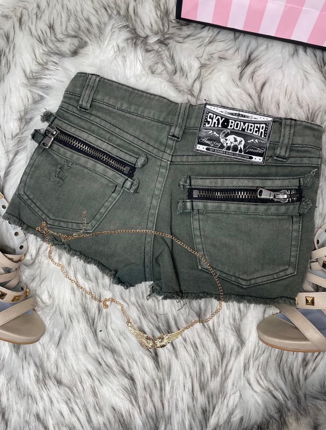 Sky bomber 카키 숏팬츠 반바지 상품이미지2