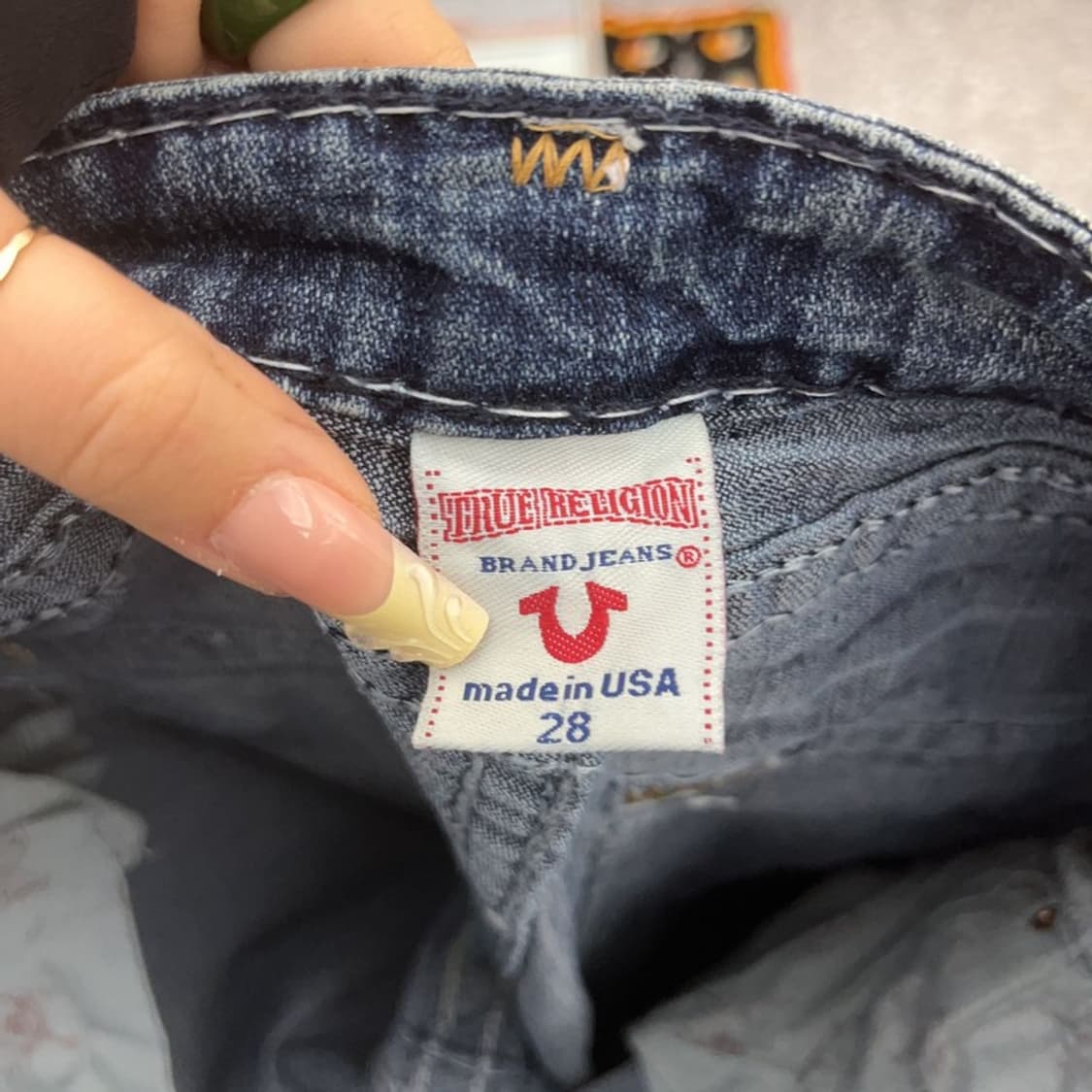 트루릴리전 조이 올드스쿨 레트로 스티치 데님팬츠 28인치 C08027 상품이미지6