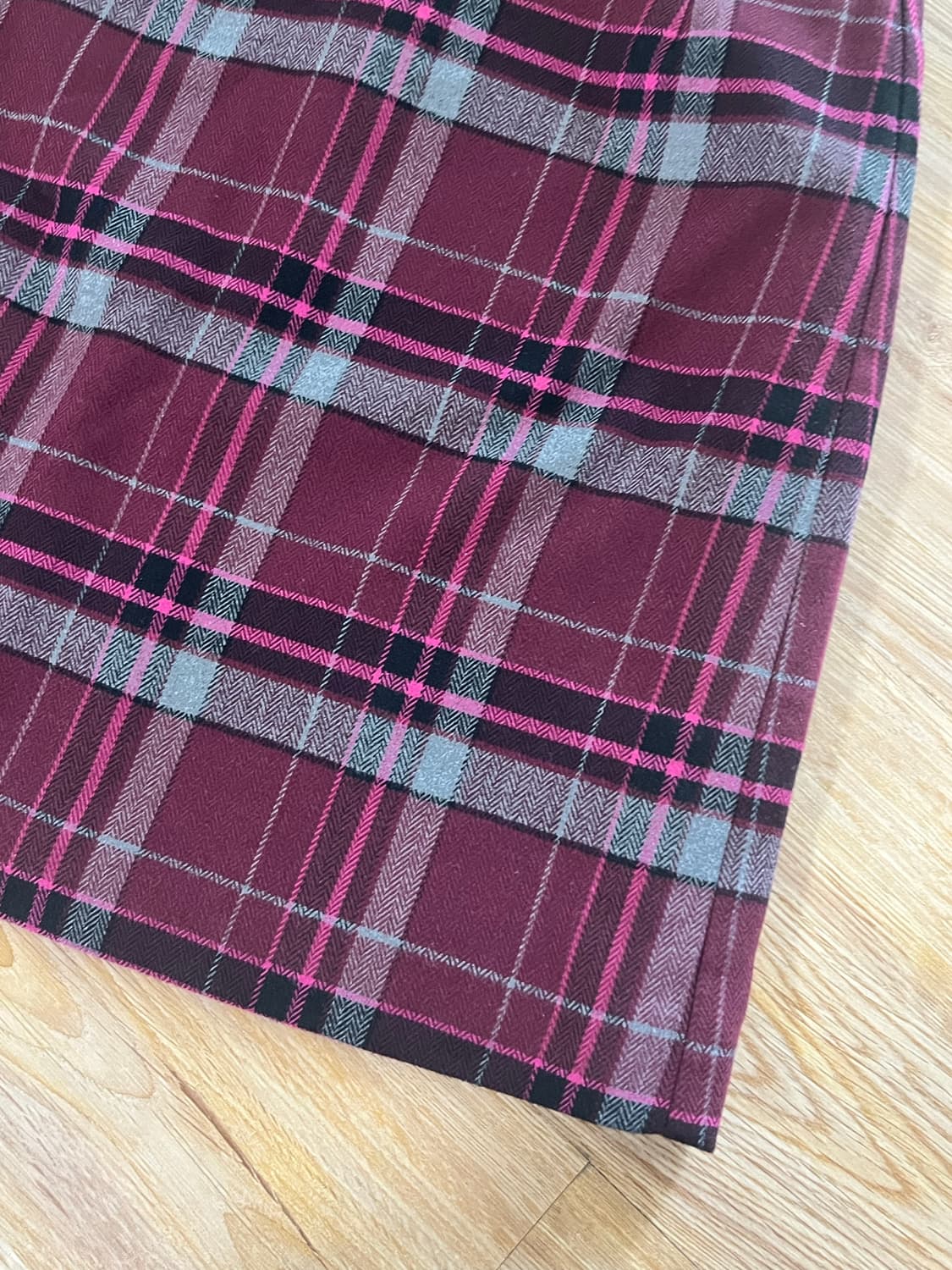 빈티지 체크 미디스커트 상품이미지3