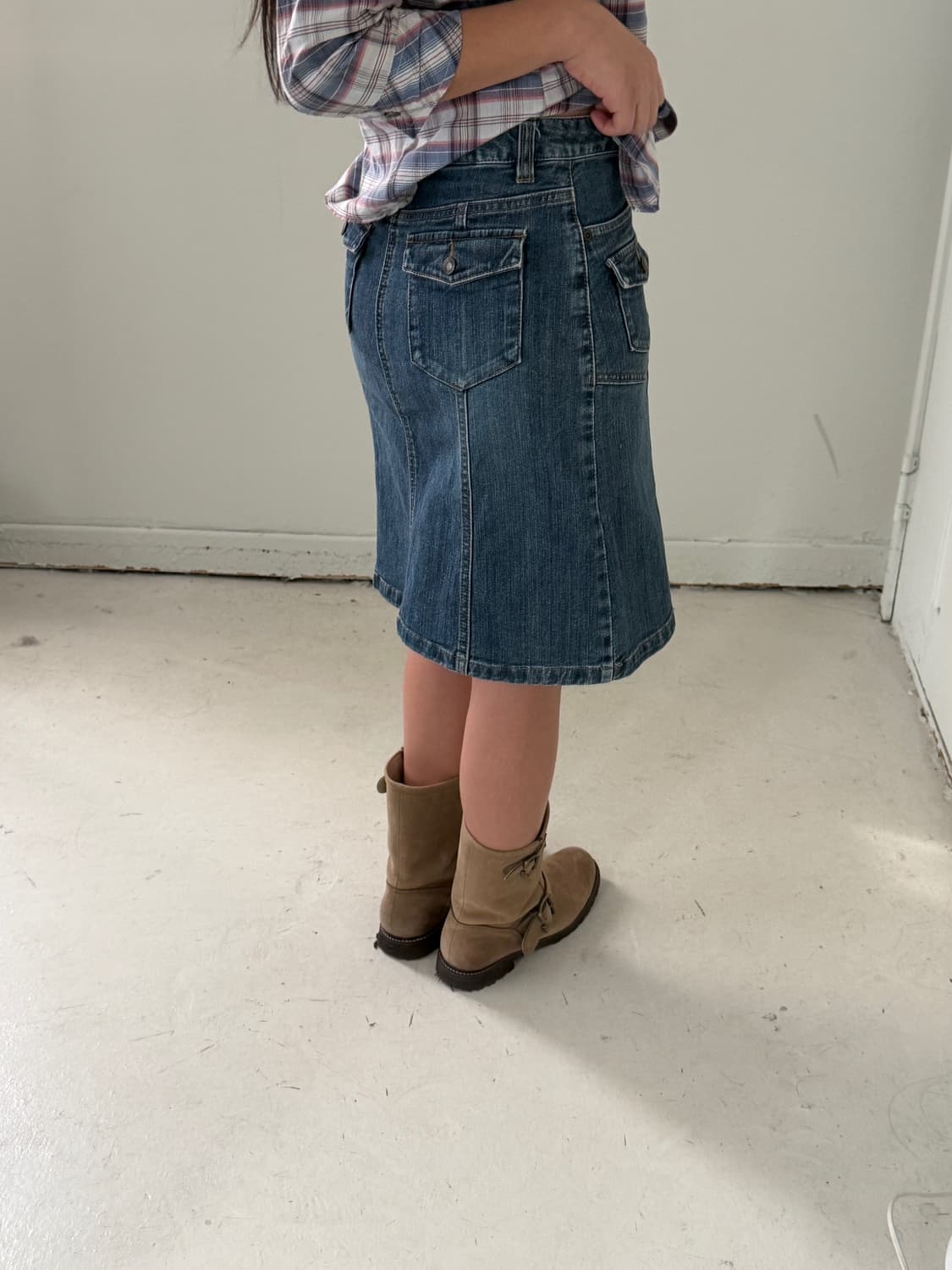 일본빈티지 포켓 청치마  상품이미지3