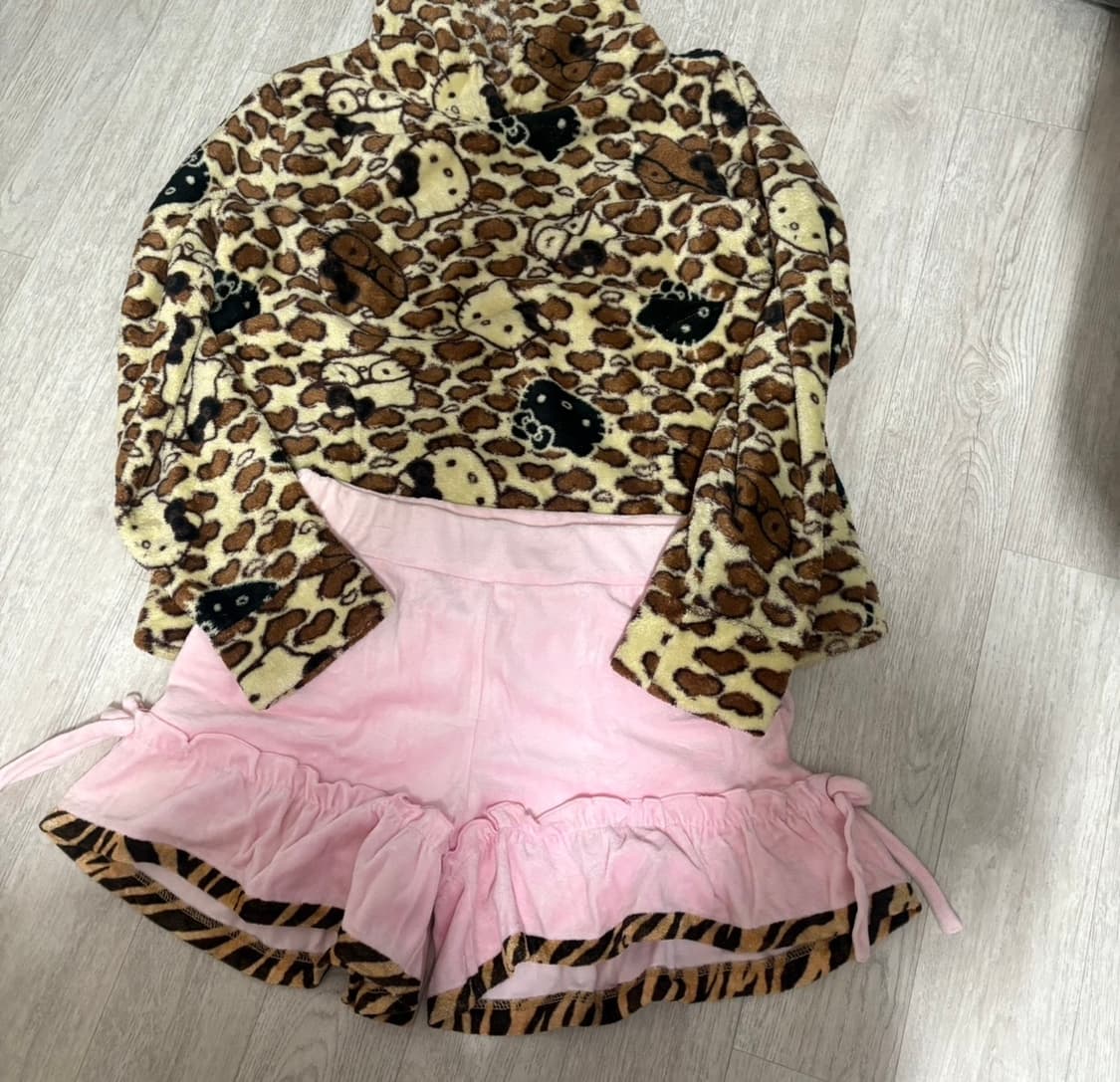 키티 호피 핑크갸루 코디셋 상품이미지1