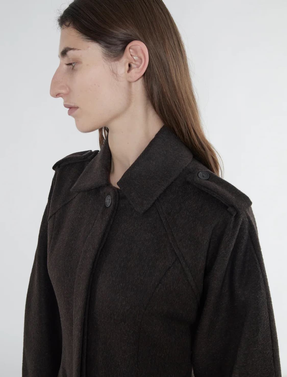 [XS,S,L]팔로마울 Isabel 울 코트/브라운 상품이미지3