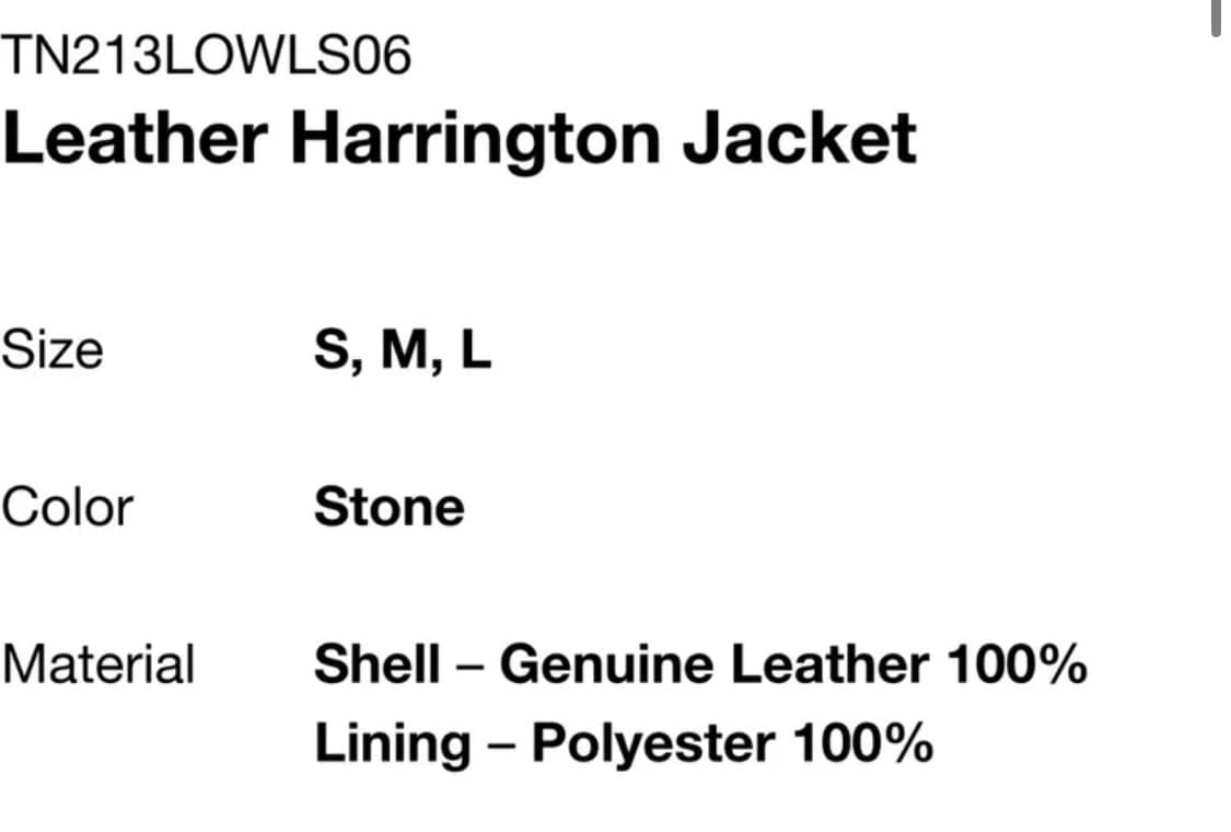 Leather Harrington Jacket_M size(디네뎃) 상품이미지7