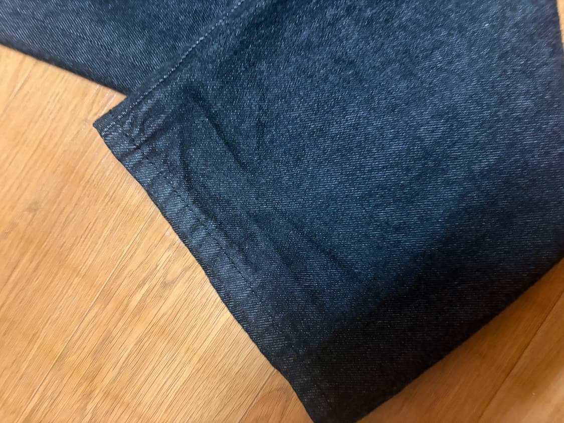 유스 wide denim pants washed black s사이즈 상품이미지4