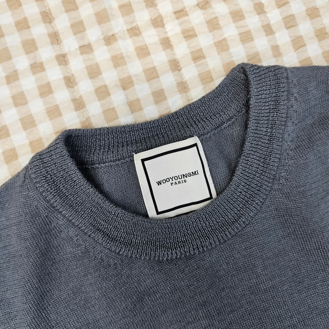 우영미 오버핏 울100 얇은 니트 남자100 상품이미지2
