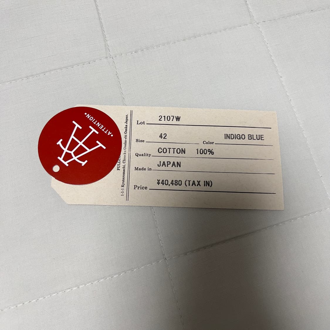 풀카운트 2107w 데님 자켓 42사이즈 상품이미지2