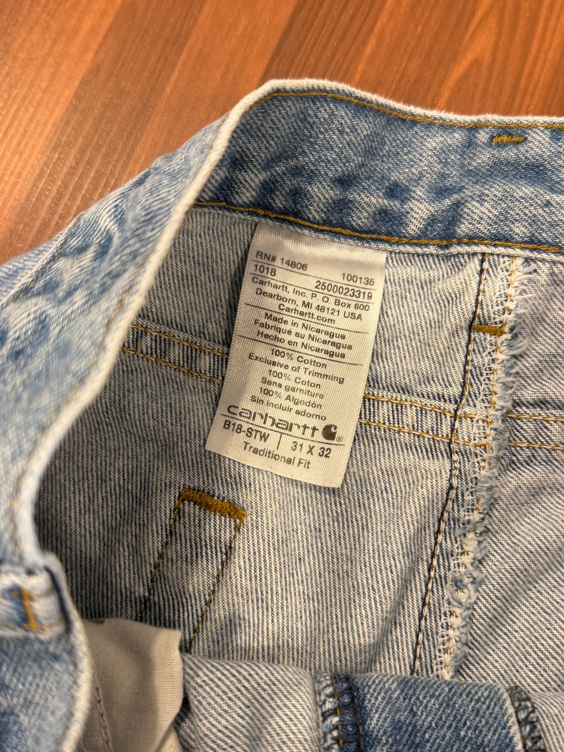 Carhartt 칼하트 컷오프 데님 쇼츠 (31inch) 상품이미지7