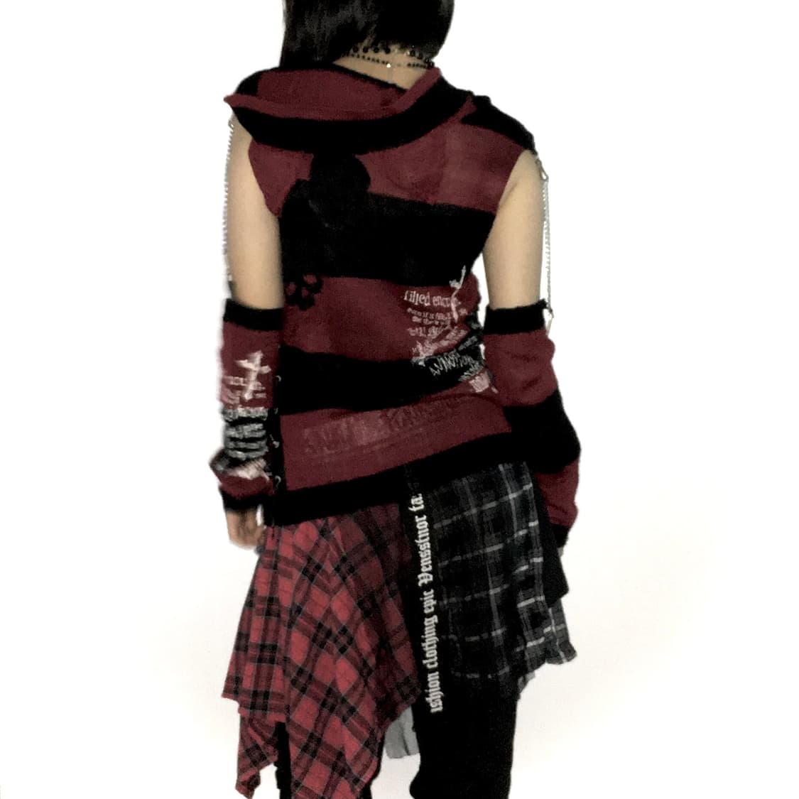 매드펑크 고양이 귀 니트 베스트 워머 세트 blood storm 상품이미지2