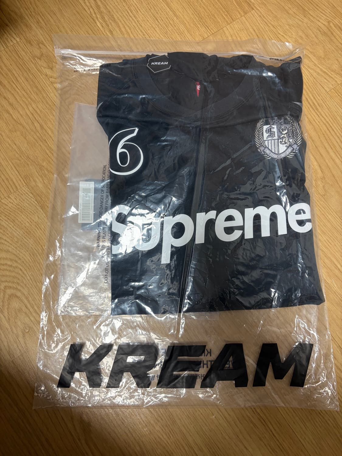 슈프림 후드 사커 저지 블랙 xl 새상품팝 상품이미지1