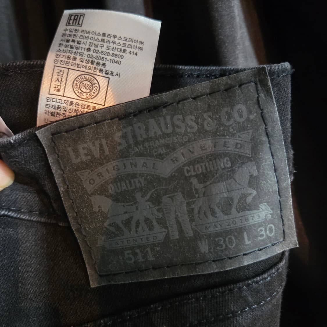 리바이스 511 슬림스트레이트핏 블랙진 상품이미지6