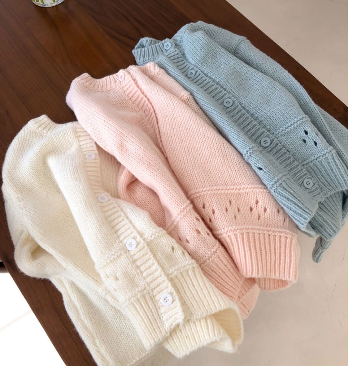 스테디 퓨릴 펀칭 니트 가디건 소라 상품이미지3