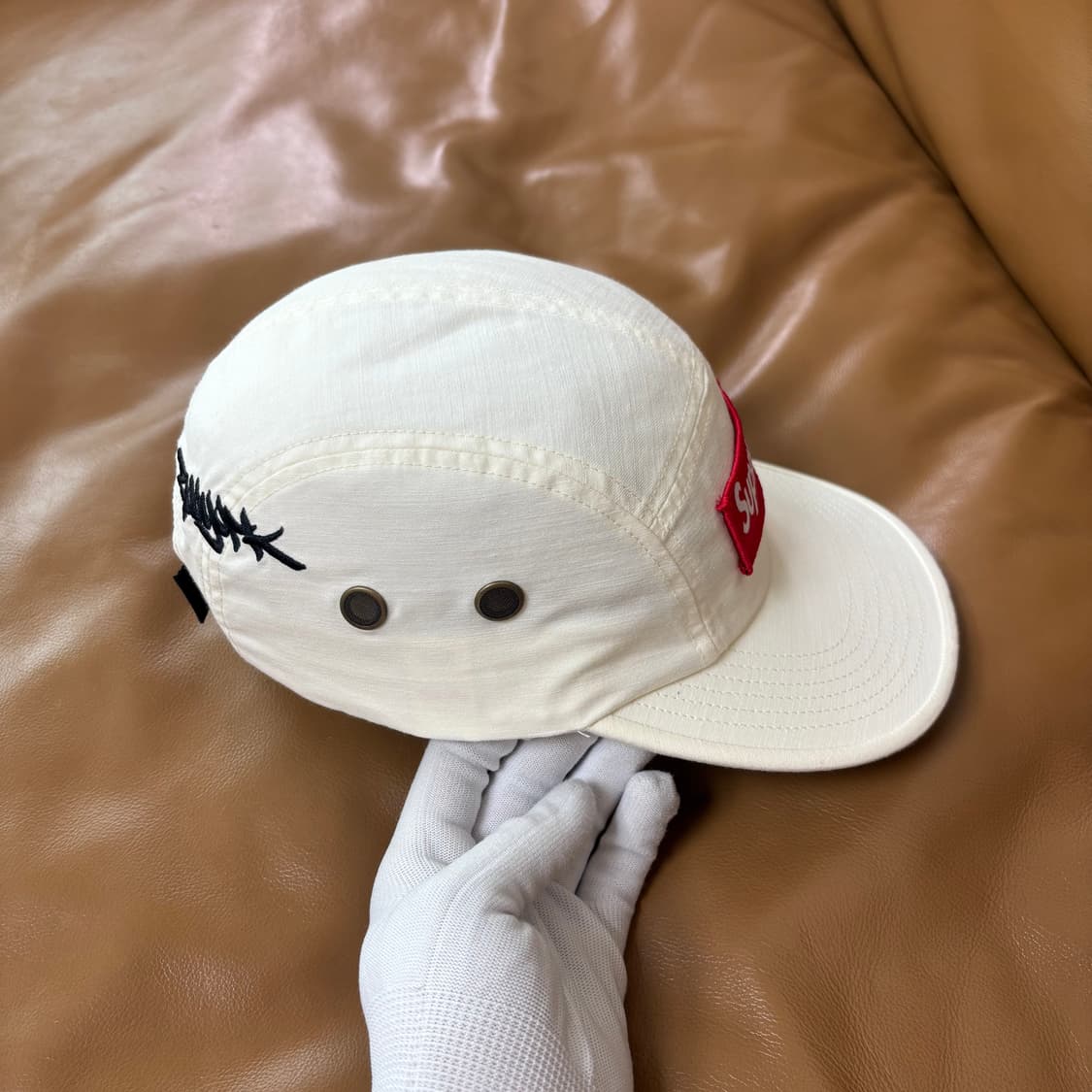 슈프림 주욕 캠프캡 모자 박스로고 화이트 상품이미지3