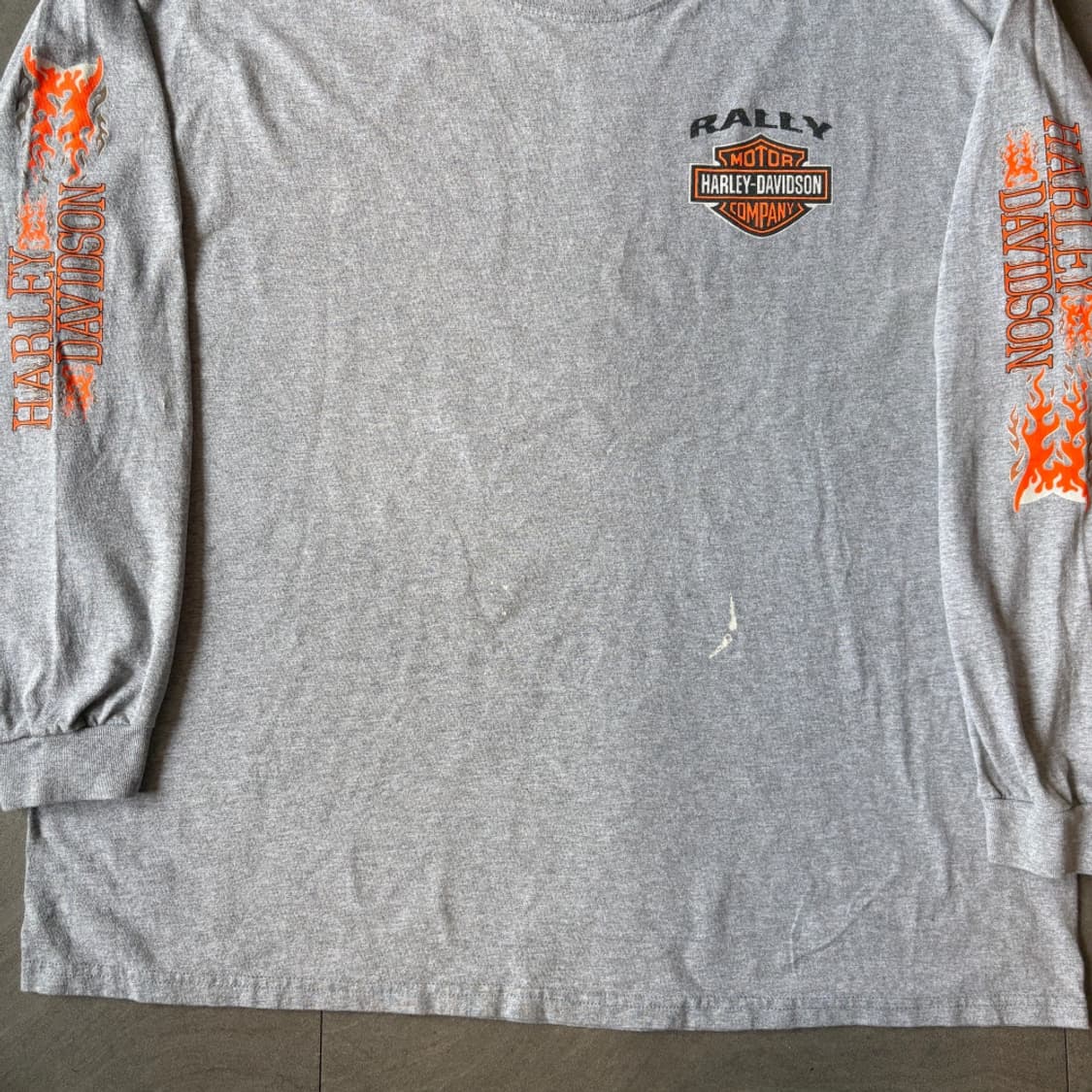 할리데이비슨 그레이 긴팔 티셔츠 롱슬리브 상품이미지3