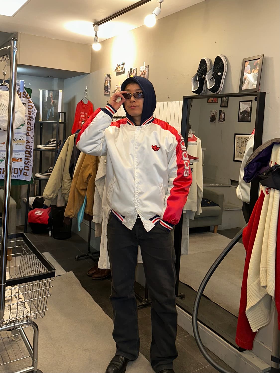 80’s Adidas logo embroidery jacket 상품이미지2