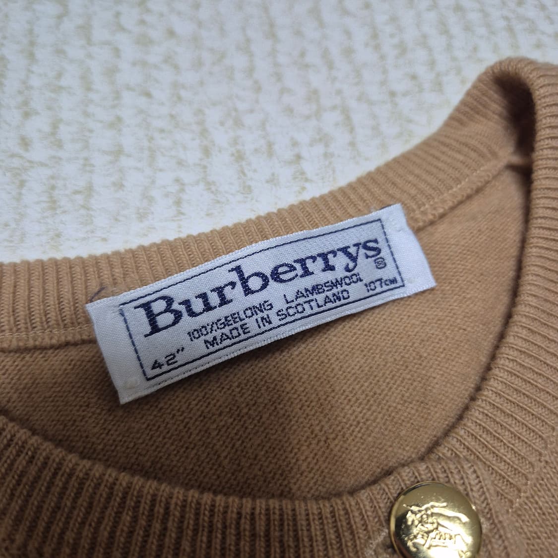[올드명품🔥] 버버리 캐시미어 램스울 니트 가디건 상품이미지3