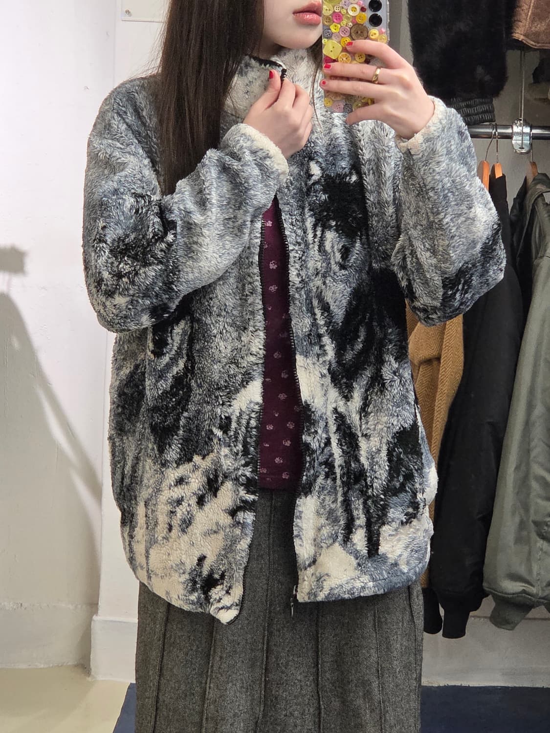 1990s USA Wolfs fleece jaket 상품이미지3