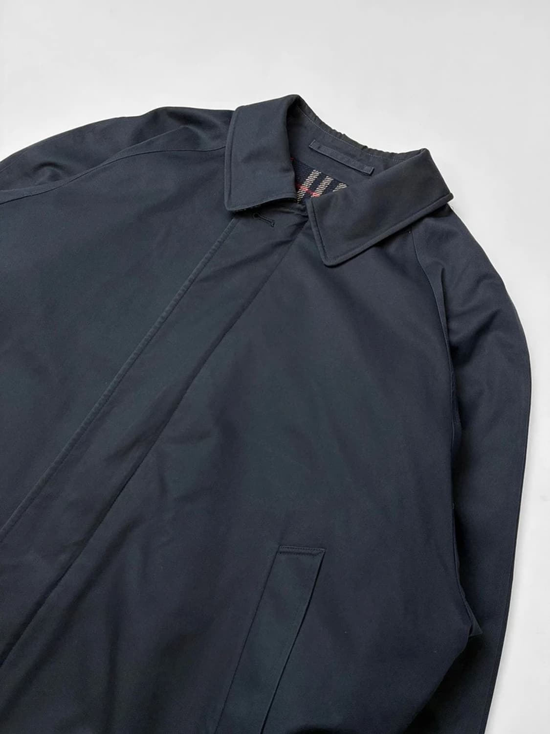 버버리 90s 안감 노바체크 울 블루종 자켓 PN5348 상품이미지2