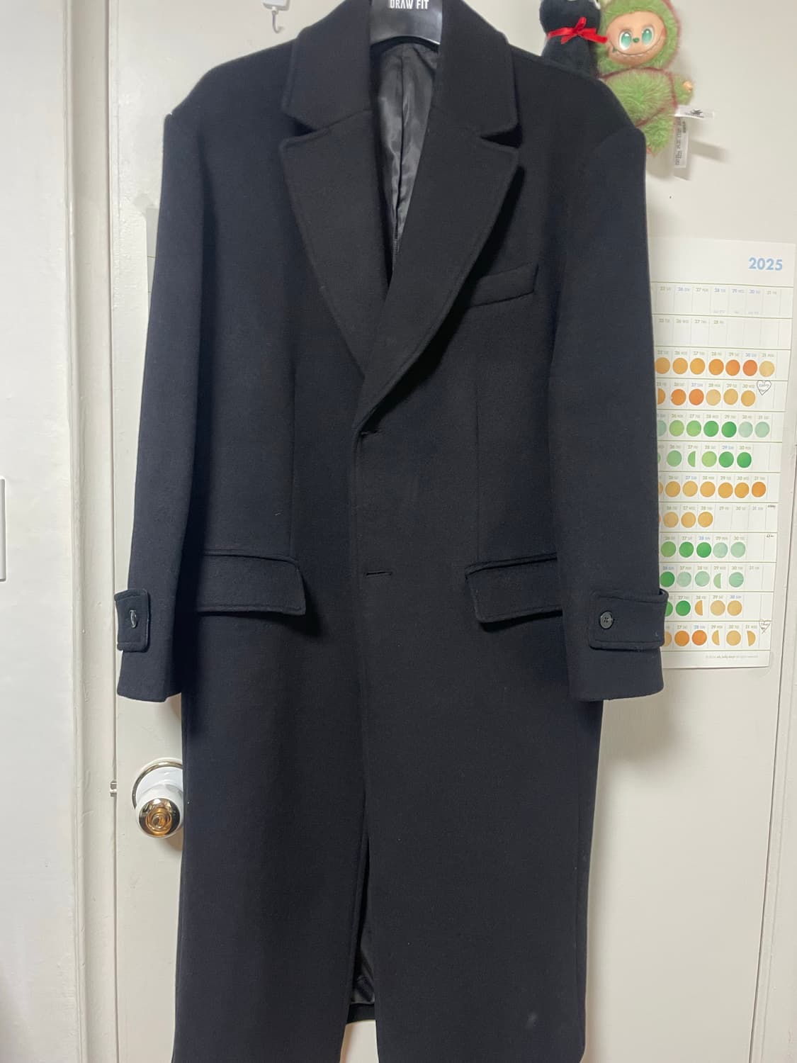 파르티멘토 싱글 롱코트 블랙 m 상품이미지1