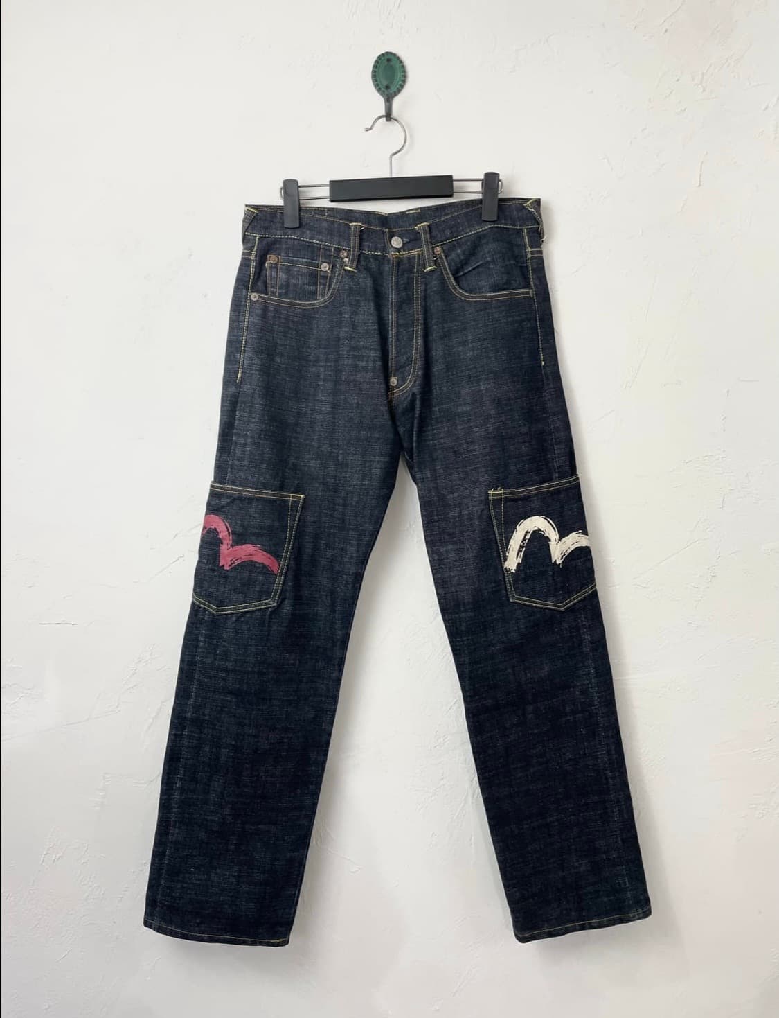 Evisu 에비수 빅 다이콕 페인트 카고 데님 팬츠 pant 상품이미지4