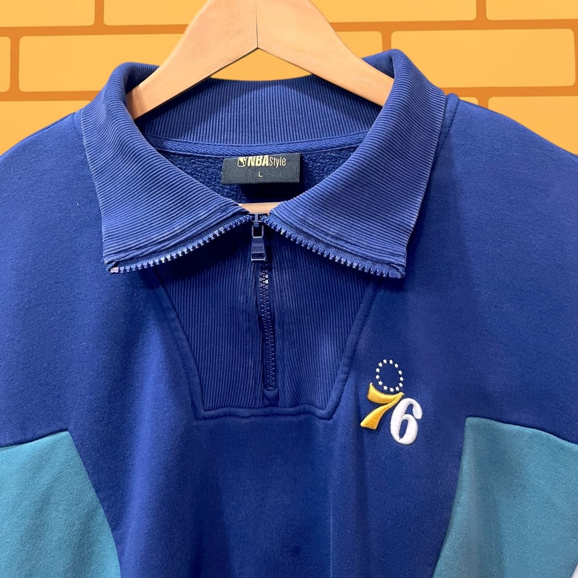 NBA 필라델피아 76ers 반집업 맨투맨 스웻 셔츠 (L) 상품이미지2
