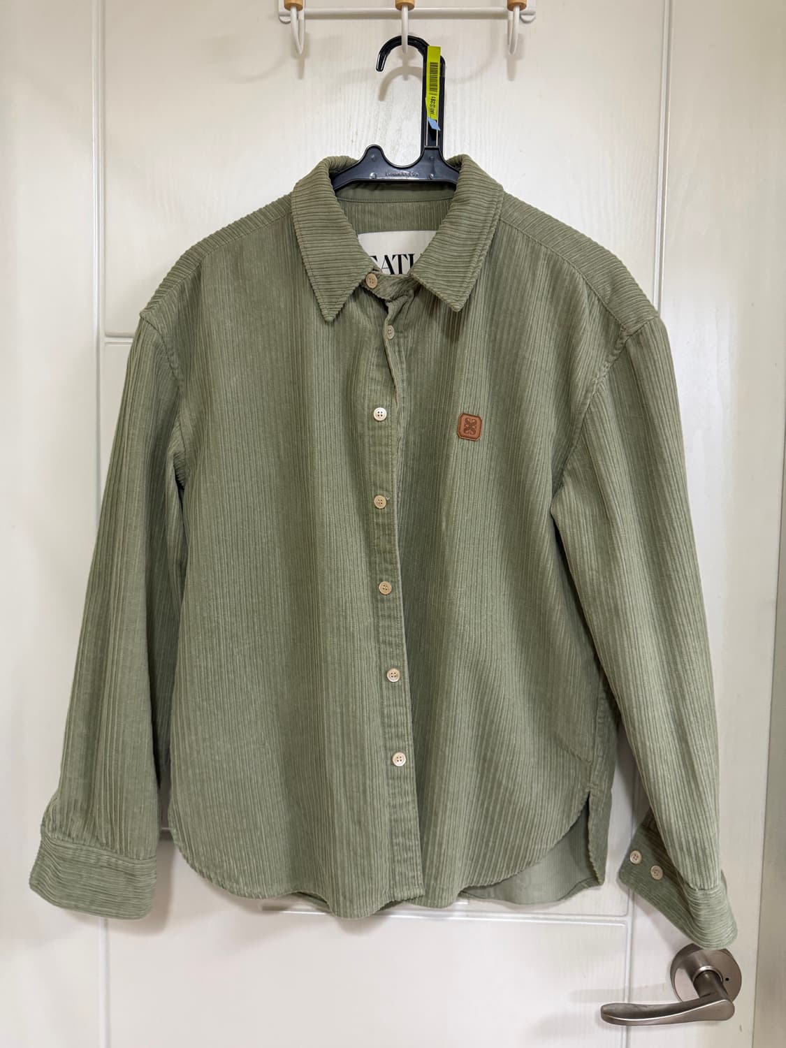 세터 satur 코듀로이 셔츠 그린 m 상품이미지3