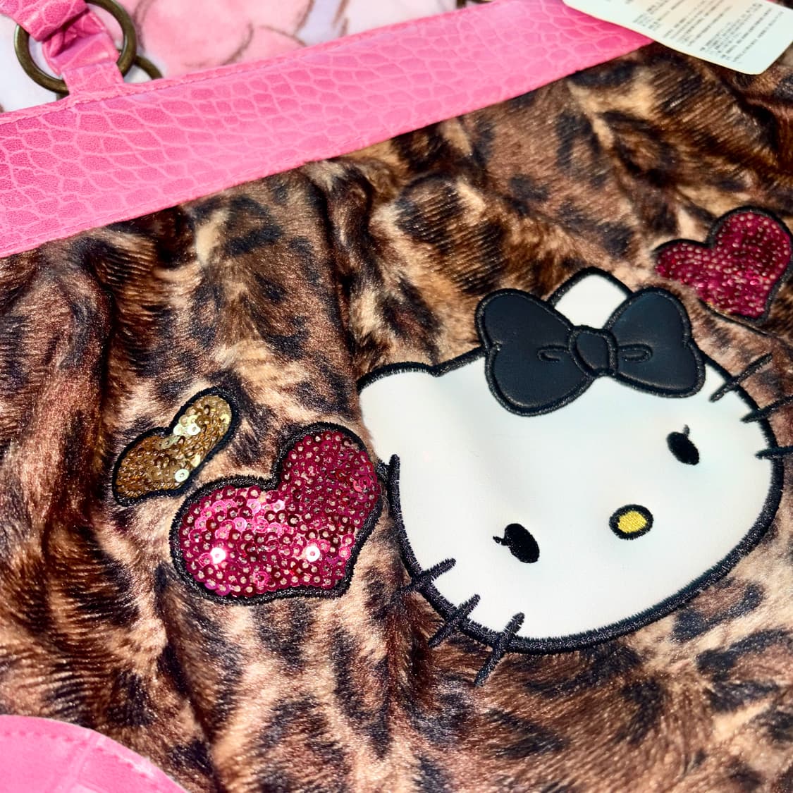 HELLO KITTY 스핀스 헬로키티 50주년 호피 레오파드 백 갸루 상품이미지2